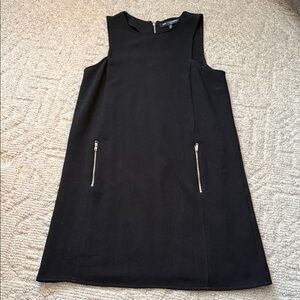One Clothing Black Mini Dress with Zipper Accents